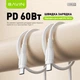 Кабель Bavin U-CB385-CC Super Fast Charging 60W Type-C/Type-C 1 м White (U-CB385-CC WH) - изображение 2