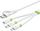 Кабель Bavin U-CB412-5IN1 Super Fast Charging 60W Type-C/Type-C/USB-A/Micro-USB/Lightning 1.2 м White (U-CB412-5IN1 WH) - изображение 3