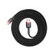 Кабель Baseus Cafule USB-C to USB-A 3m Red/Black (CATKLF-U91) [169554] - зображення 4