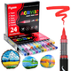 Набір акрилових маркерів FlySea Soft Brush 1-3 мм 24 кольори (FS49024) - зображення 3