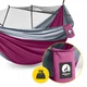 Гамак туристичний Mountain Goat 270 x 140 см з москітною сіткою, одномісний, підвісний Pink/Grey (P-5905973408035) - зображення 4