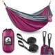 Гамак туристичний Mountain Goat 300 x 200 см двомісний, підвісний Pink/Grey (P-5905973408004) - зображення 1