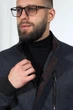 Куртка-пальто демісезонна чоловіча від виробника UF-Fashion 129-DVL DV MEN'S 60 чорний - зображення 3