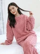 Піжама жіноча з флісу рожева Oversize S-L 040002 - зображення 5