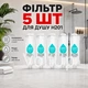 Фільтр-насадка для душу H201 Fragrance Free набір 5 шт, очищення води для шкіри та волосся, без ароматизатора - зображення 1