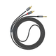 Аудио-кабель RCA 2xRCA 3.5mm длина 1.55м цвет Металлический серый Hoco UPA10 - изображение 1
