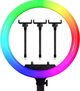 Кільцева лампа RGB LED 36 см 120 світлодіодів USB 5V чорна 3D-36 - зображення 2