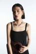 Комбінезон жіночий COS square-neck jersey jumpsuit 1076650001 L Чорний - изображение 2