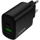 Зарядний пристрій Canyon OnCharge 250 25W 1xPD 1xQC EU Black (CNE-CHA250-31) - зображення 1