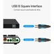 Кабель для принтера USB 2.0 AM/BM 1.0m black Vention (VAS-A16-B100) - зображення 4