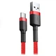 Дата кабель USB 2.0 AM to USB-C 1.0m Cafule 3A red+red Baseus (CATKLF-B09) - изображение 2