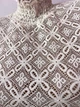 Прозора ажурна кофтинка з акцентним комір та рукавами Honey Fashion Accessories S/М бежевий (10-147) - зображення 6
