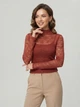 Ажурна кофтинка під горло Honey Fashion Accessories XS/S теракотовий (10-145) - зображення 1
