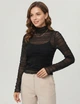 Жіноча прозора кофтинка-сітка з ефектом «жатка» Honey Fashion Accessories S/М чорний (10-143) - зображення 1