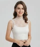 Прозорий мереживний кроп-топ із коміром-стійкою Honey Fashion Accessories XS/S білий (10-138) - зображення 1