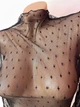 Прозора кофтинка в ромбики з декоративними рукавами Honey Fashion Accessories XS/S чорний (10-144) - зображення 7