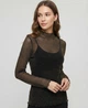 Прозора блискуча кофтинка-сітка з люрексом Honey Fashion Accessories S/M/L коричневий (10-51) - зображення 1
