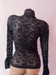 Ажурна кофтинка з довгим розкльошеним рукавом Honey Fashion Accessories XS/S чорний (10-146) - зображення 5