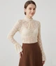 Ажурна кофтинка з довгим розкльошеним рукавом Honey Fashion Accessories XS/S молочний (10-146) - зображення 1