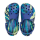 Дитячі крокси Crocs Kids' Classic Marbled Clog Navy/Turbo Teal (36-37, синій) - изображение 4