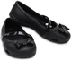 Дитячі крокси балетки для дівчинки Crocs Kids' Lina Charm Flat Black (27/28, чорний) - зображення 1