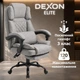 Кресло компьютерное FC-117 DEXON ELITE из ткани, с поясничной подушкой, с подставкой для ног, Серый - изображение 2
