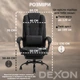 Крісло комп'ютерне FC-04 DEXON AXIS з тканини, з поперековою подушкою, з підставкою для ніг, Чорний - зображення 6