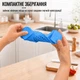 Силіконовий універсальний друшляк на каструлю Coolnice з затискачами для зливу води Блакитний - зображення 10