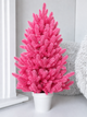 Искусственная розовая елка Elegant Marshmallow Pink литая, 90 см в горшке - изображение 4