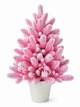 Штучна рожева засніжена лита ялинка Elegant Marshmallow Pink, 70 см у горщику - зображення 1
