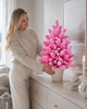 Штучна рожева засніжена лита ялинка Elegant Marshmallow Pink, 70 см у горщику - зображення 2
