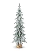 Ялинка лита засніжена Forest Elf Snow 120 см вузька в мішковині - зображення 1