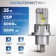 Світлодіодні автолампи H4 Carlamp Crystal Vision мініатюрні лампи сумісні на 99% з вашим авто 5500 Lm 6000 K (CVH4) - зображення 3