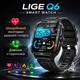 Смарт часы мужские smart watch на руку LIGE Q6 умный фитнес браслет для спорта сенсорные смарт вотч для андроида и айфона с шагомером и Bluetooth звонками - изображение 2