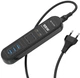 Мережевий фільтр-подовжувач Bavin PC2109-EU 55W 6xUSB-C (PD) + 3xUSB-A QC3.0 Fast Charger 1 м Black (C-S-PC2109-EU BK) - зображення 1