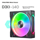 Вентилятор Phanteks D30 140 мм PWM с обратным потоком воздуха Black - изображение 4