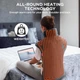 Comfytemp електрична грілка для спини, шиї та плечей XXL 22×33", з обтяженням, авто-вимкнення, сіра - изображение 5