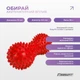 Массажный мяч EasyFit арахис с шипами жесткий красный (ролик-валик для МФР та йоги, м'ячик-масажер для спини, ніг, рук, шиї та стоп) WS-74312-R - изображение 3
