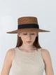 Солом'яний капелюх Канотьє з полями 10 см D.Hats коричневого кольору - зображення 2