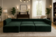 Диван Polyatskiy Jamison corner Lite тканина Категорії 8 1600 × 3000 мм зелений - зображення 6