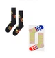 Набор женских носков прикольных высоких хлопковых Happy Socks 194850 36/40 4 пары Черно/бежевый (2200005145098) - изображение 3
