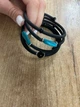 Женский многовитковый браслет спираль Soft Blue из каучука рога и ювелирной смолы INDIRA MKIN2690 - изображение 3