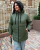Женская куртка свободного кроя хаки 52-54 р844.4436 - изображение 5