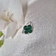 Серебряное кольцо Клевер с Малахитом 18.5 размер серебро 925 пробы Родированное 1666к 2.31г - изображение 5