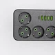 Сетевой фильтр удлинитель 3 метра на 5 розеток 4 USB 1 Type-C и кнопкой отключения переноска с заземлением и защитой от перегрузки для дома офиса бытовой техники зарядки телефона гаджетов Черный - изображение 6