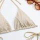 Купальник жіночий бежевий однотонний Rinabe Bikini Set L - зображення 6