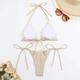 Купальник жіночий бежевий однотонний Rinabe Bikini Set L - зображення 7