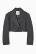 Блейзер жіночий COS deconstructed cropped wool blazer 1192145001 Eur 34 Сірий - изображение 12