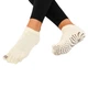 Носки для йоги та пілатесу із закритими пальцями нековзні BLOOM YOGA SOCKS LB7081 (хлопок, спандекс, еластан, PVC, р-р 36-41, білий) - зображення 2