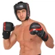 Перчатки боксерские тренировочные на липучке Fistrage Fight Gear 6488 размер 12 унций Black-Red - изображение 6